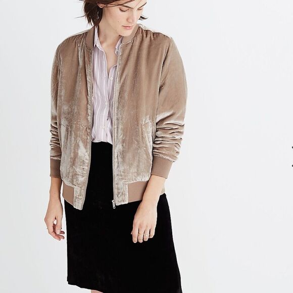 Madewell velvet bomber jacket size medium - Picture 1 of 7